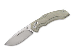Briceag Oniro Canvas Micarta Green Viper- CPM MagnaCut, Crossbar Lock