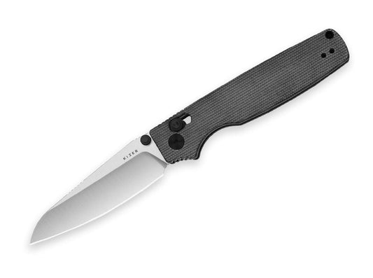 Briceag Original 2 Black Micarta Kizer- Utilizare EDC, Maner Micarta Negru