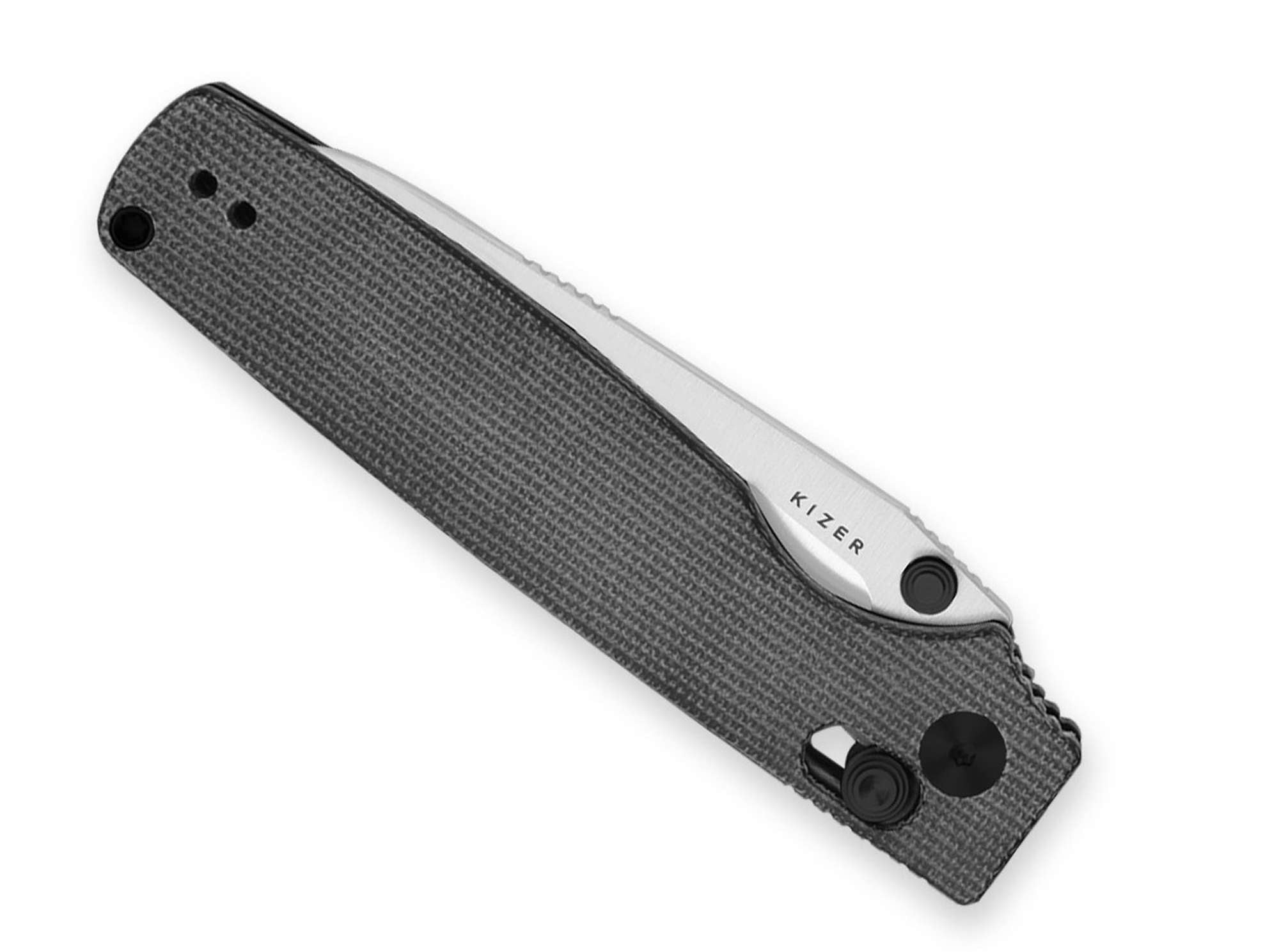 Briceag Original 2 Black Micarta Kizer- Utilizare EDC, Maner Micarta Negru