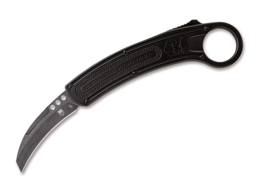 Briceag OTF Karambit CobraTec- Lamă D2 Stonewash, Mâner Aluminiu CNC
