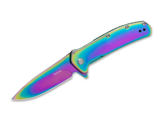 Briceag Outcome Rainbow Kershaw- Aspect Vibrant, Blocare Frame Lock