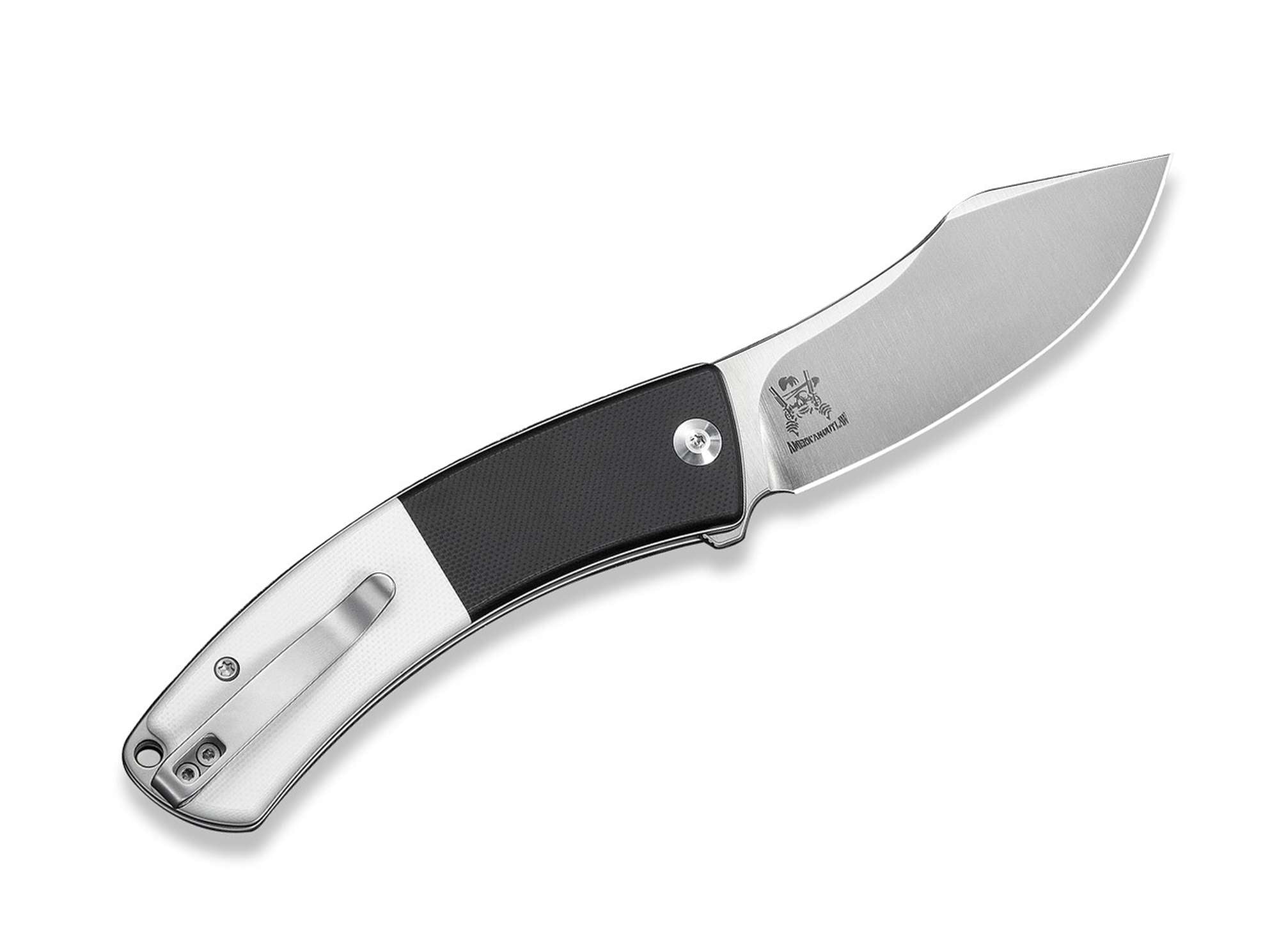 Briceag Outlaw Muk Black & White G10 CIVIVI- EDC, Lama Nessmuk
