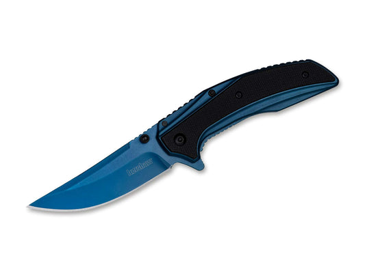 Briceag Outright Kershaw- Strat PVD Albastru, Blocare Frame Lock