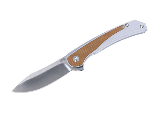 Briceag Padawan Frame Lock Micarta Natural CRKT- Lama, Sistem Framelock