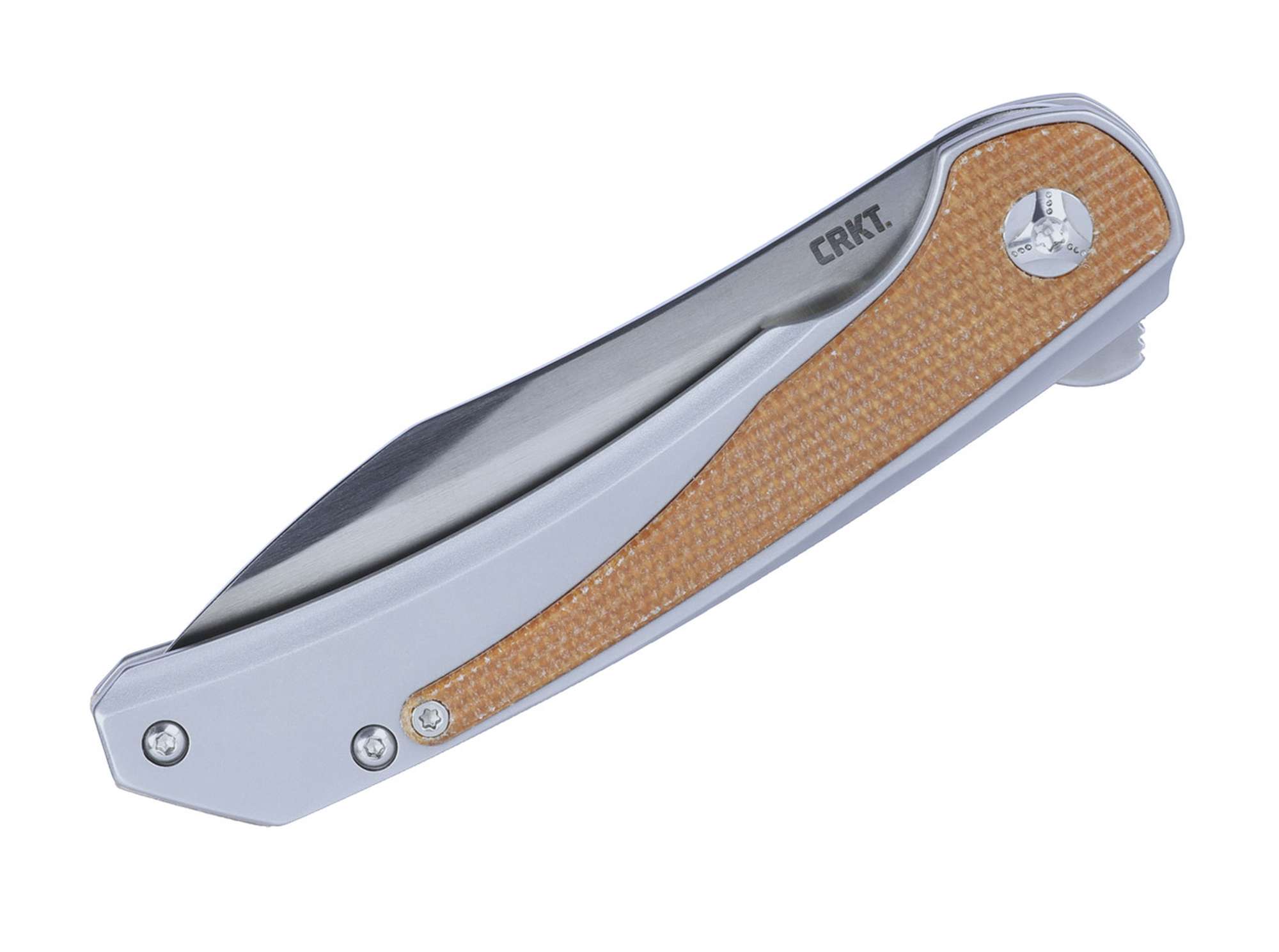 Briceag Padawan Frame Lock Micarta Natural CRKT- Lama, Sistem Framelock
