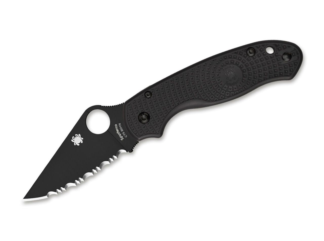 Briceag Para 3 Lightweight All Black Spyderco- Greutate Redusa, Maner FRN