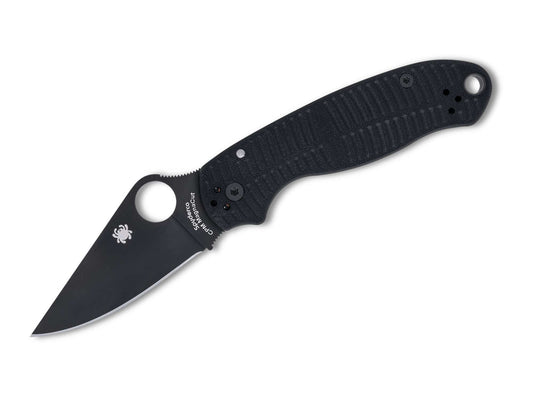 Briceag Para 3 Salt Black G10 MagnaCut Black Blade Spyderco- MagnaCut, G10