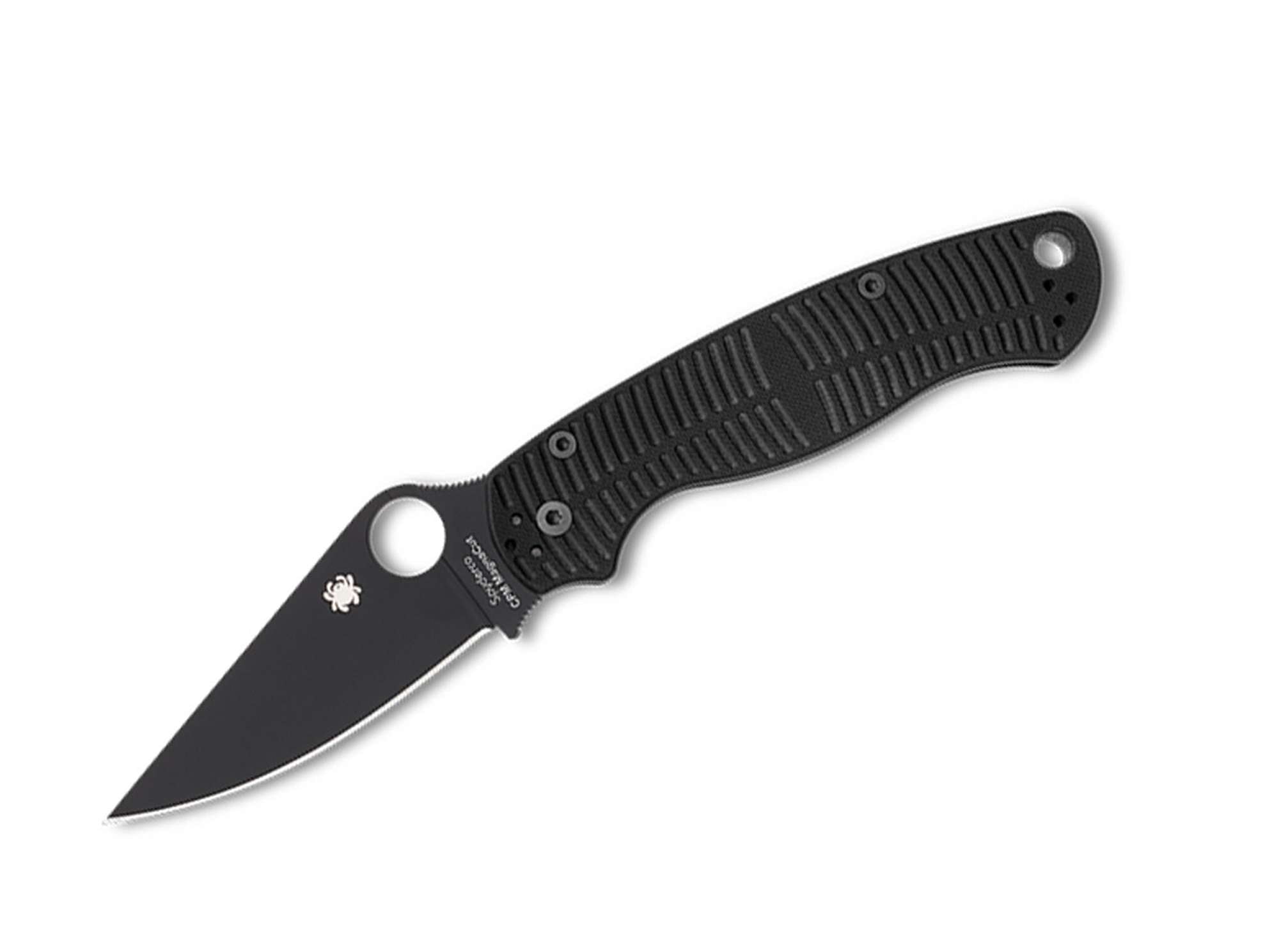 Briceag Para Military 2 Salt Spyderco- Lama MagnaCut Neagra, Maner G10 Negru
