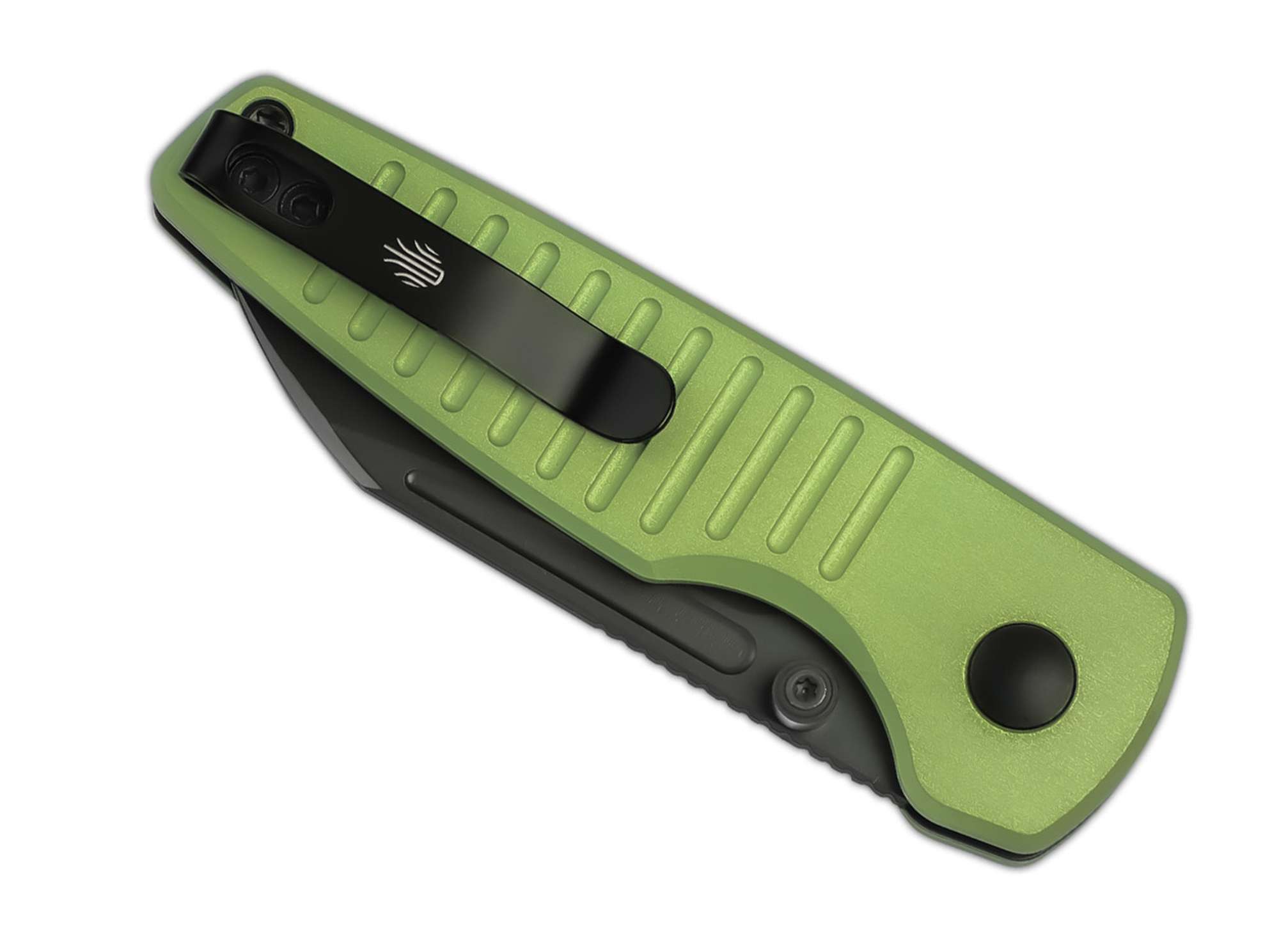 Briceag Parakeet Nitro-V Green Aluminum Kizer- Nitro-V, Button Lock