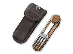 Briceag Partake Coyote Brown Aluminum CIVIVI- Multi-tool 4-in-1, Design Compact