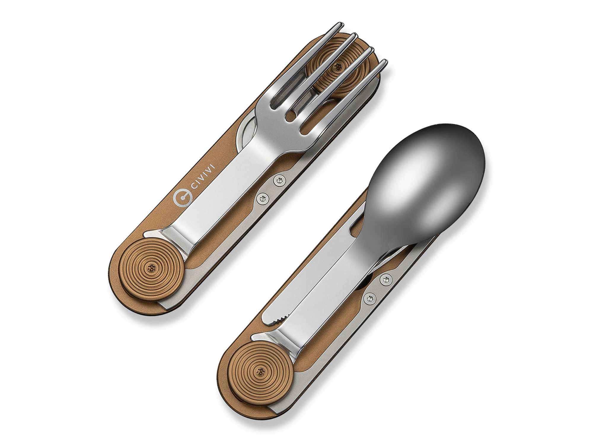 Briceag Partake Coyote Brown Aluminum CIVIVI- Multi-tool 4-in-1, Design Compact