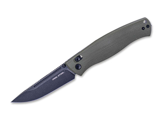 Briceag Pathfinder FFG G10 Green BW Real Steel- Maner G10 Verde, Lama Blackwash
