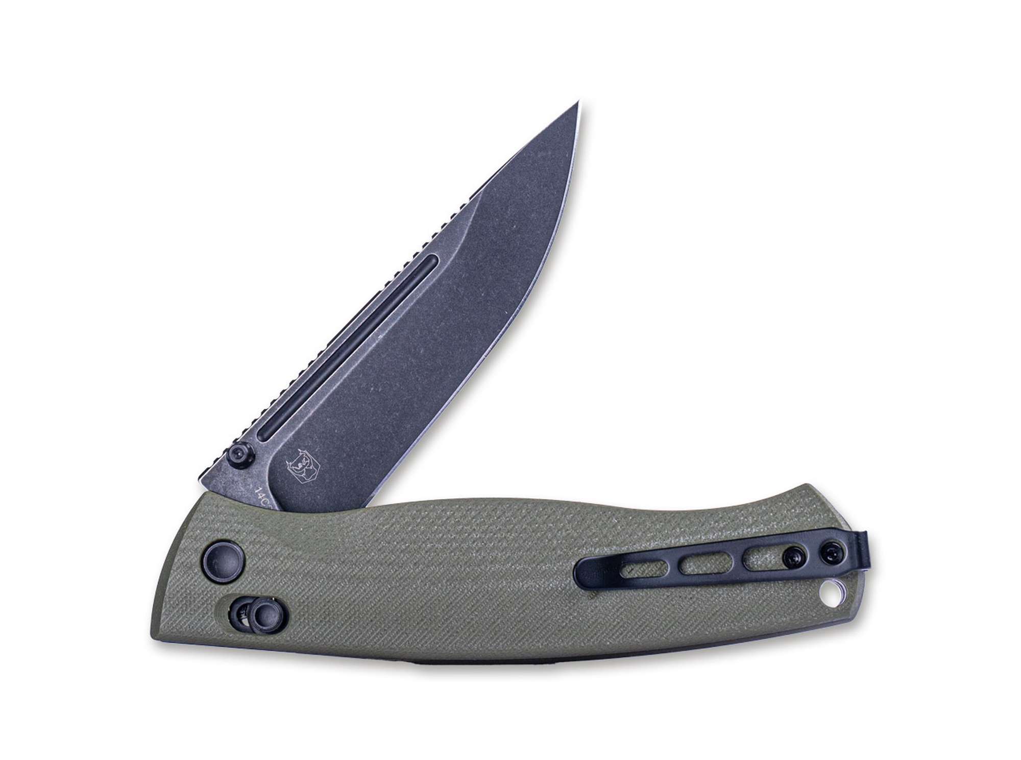 Briceag Pathfinder FFG G10 Green BW Real Steel- Maner G10 Verde, Lama Blackwash
