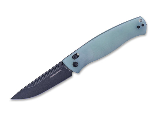 Briceag Pathfinder FFG G10 Natural BW Real Steel- Lama Blackwash, Blocare Crossbar