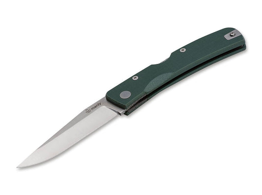 Briceag Peak CPM-S-90V Military Green Two Hand Manly- Lama CPM-S-90V, Backlock