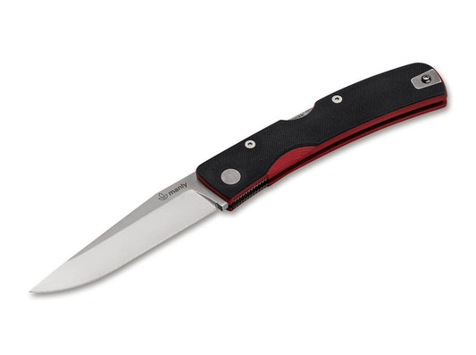 Briceag Peak CPM-S-90V Red Two Hand Manly- CPM-S-90V, Mâner G10 Roșu