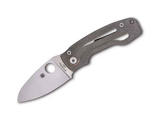 Briceag Pits 2 M398 Slipit Ti PlainEdge Spyderco- Non-Locking, Titan
