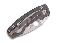 Briceag Pits 2 M398 Slipit Ti PlainEdge Spyderco- Non-Locking, Titan