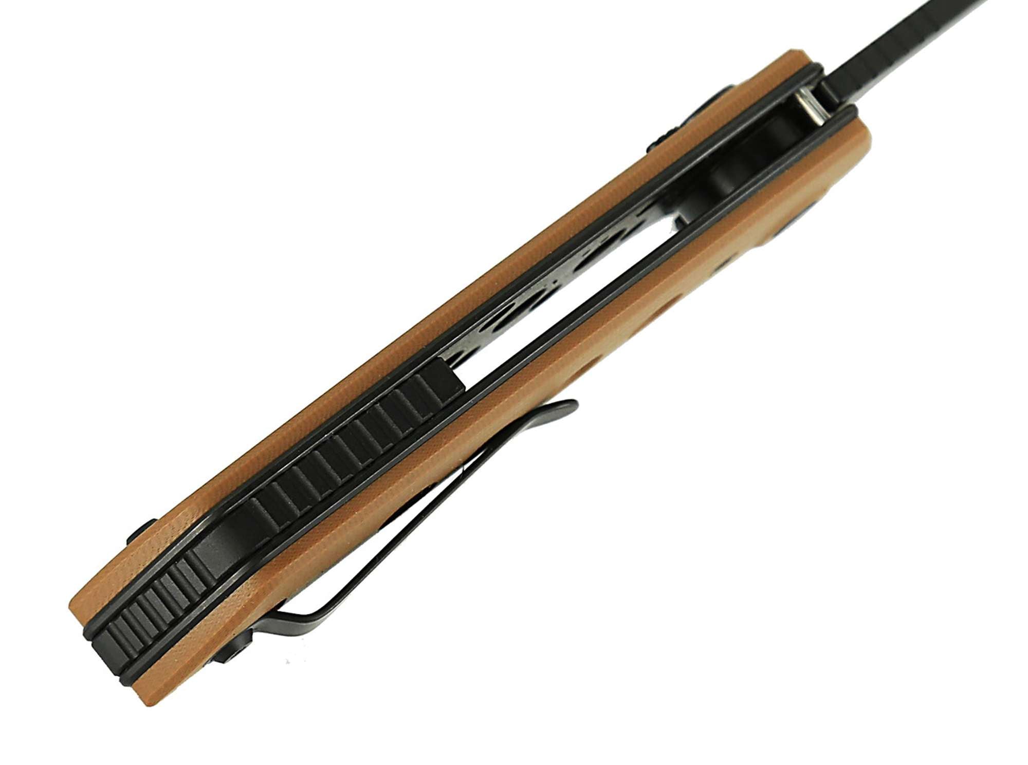 Briceag PL-XF G10 Tan PVD Reate Knives Co., Ltd.- Maner G10 Maro, Lama Nitro-V PVD