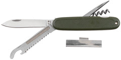 Briceag Pliabil BW Taschenmesser OD Green MFH - Lamă Dreaptă, Ferăstrău