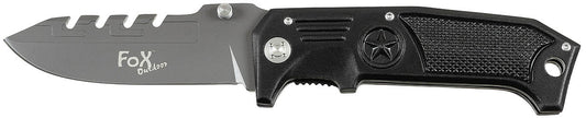 Briceag Pliabil Einhand Negru FoxOutdoor - Lamă 10.3 cm, Linerlock