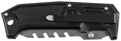 Briceag Pliabil Einhand Negru FoxOutdoor - Lamă 10.3 cm, Linerlock