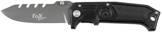 Briceag Pliabil Einhand Negru FoxOutdoor - Lamă 10.3 cm, Linerlock