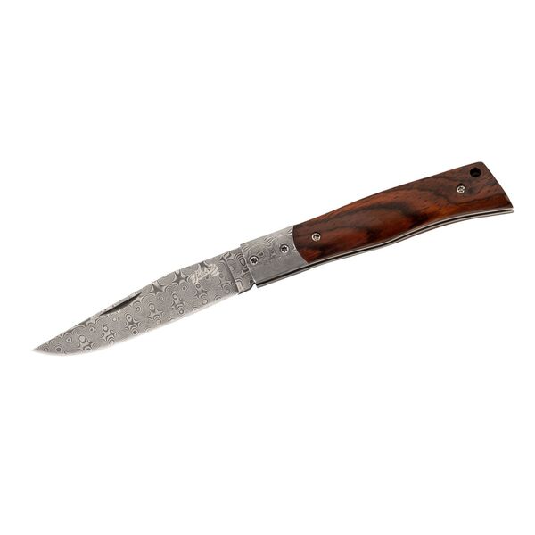 Briceag Pliabil Herbertz Taschenmesser - Damasc, Mâner Sandalwood, Slipjoint