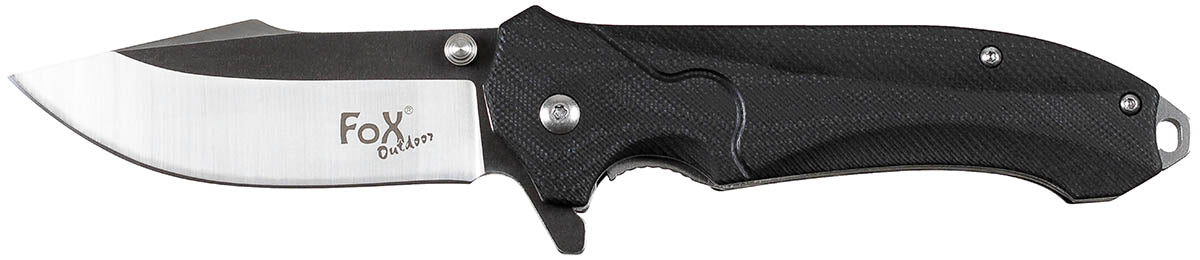 Briceag Pliabil Klappmesser Einhand G10 Negru FoxOutdoor - Oțel 8Cr13MoV, Linerlock