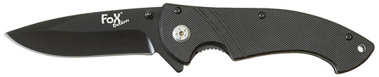 Briceag Pliabil Negru FoxOutdoor - Deschidere Flipper, Linerlock