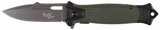 Briceag Pliabil "Snake" OD Green FoxOutdoor - Linerlock, Mâner Metalic