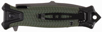 Briceag Pliabil "Snake" OD Green FoxOutdoor - Linerlock, Mâner Metalic