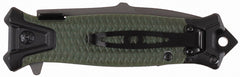 Briceag Pliabil "Snake" OD Green FoxOutdoor - Linerlock, Mâner Metalic