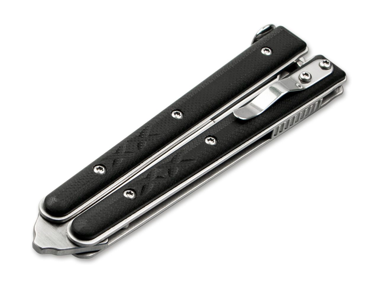 Briceag Plus Balisong Tactical Small Böker- Design Compact, Mâner G10