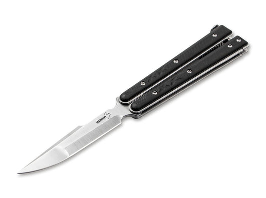 Briceag Plus Balisong Tactical Small Böker- Design Compact, Mâner G10