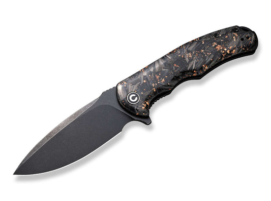 Briceag Praxis Shredded Carbon Copper CIVIVI- Lama Neagra, Maner Carbon