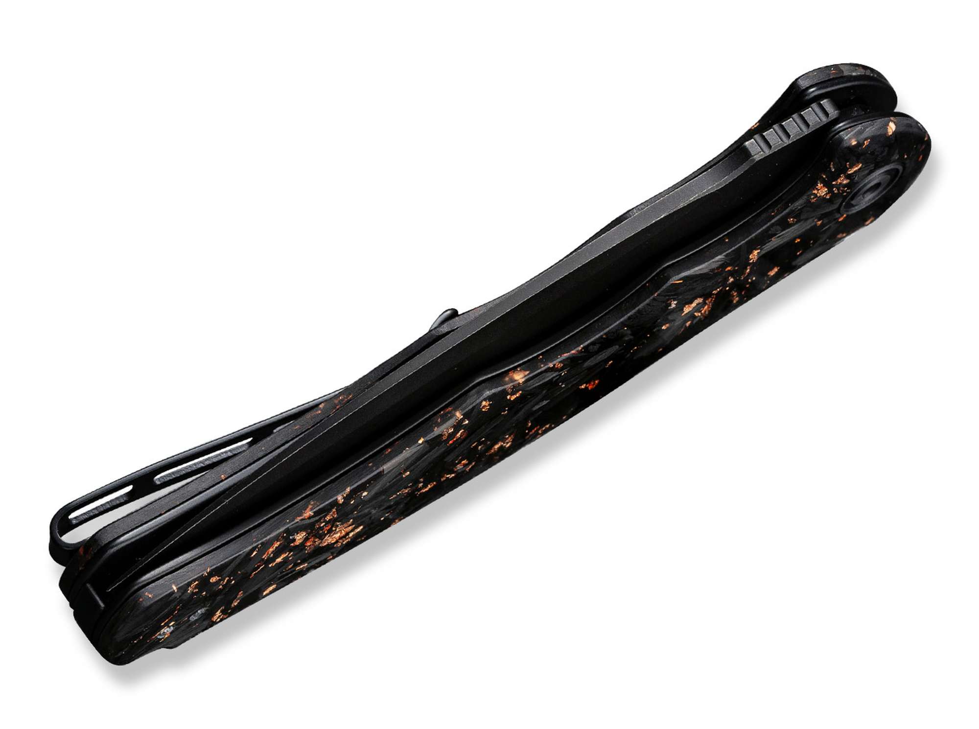 Briceag Praxis Shredded Carbon Copper CIVIVI- Lama Neagra, Maner Carbon