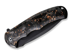 Briceag Praxis Shredded Carbon Copper CIVIVI- Lama Neagra, Maner Carbon