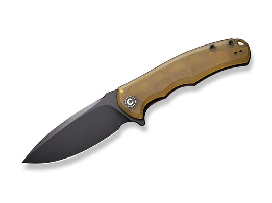 Briceag Praxis Ultem Amber & Black CIVIVI- Maner Ultem, Lama Acoperita Negru