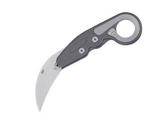 Briceag Provoke Aluminum Gray CRKT- Mecanism Kinematic, Lama Hawkbill D2