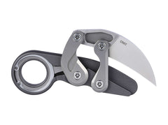 Briceag Provoke Aluminum Gray CRKT- Mecanism Kinematic, Lama Hawkbill D2