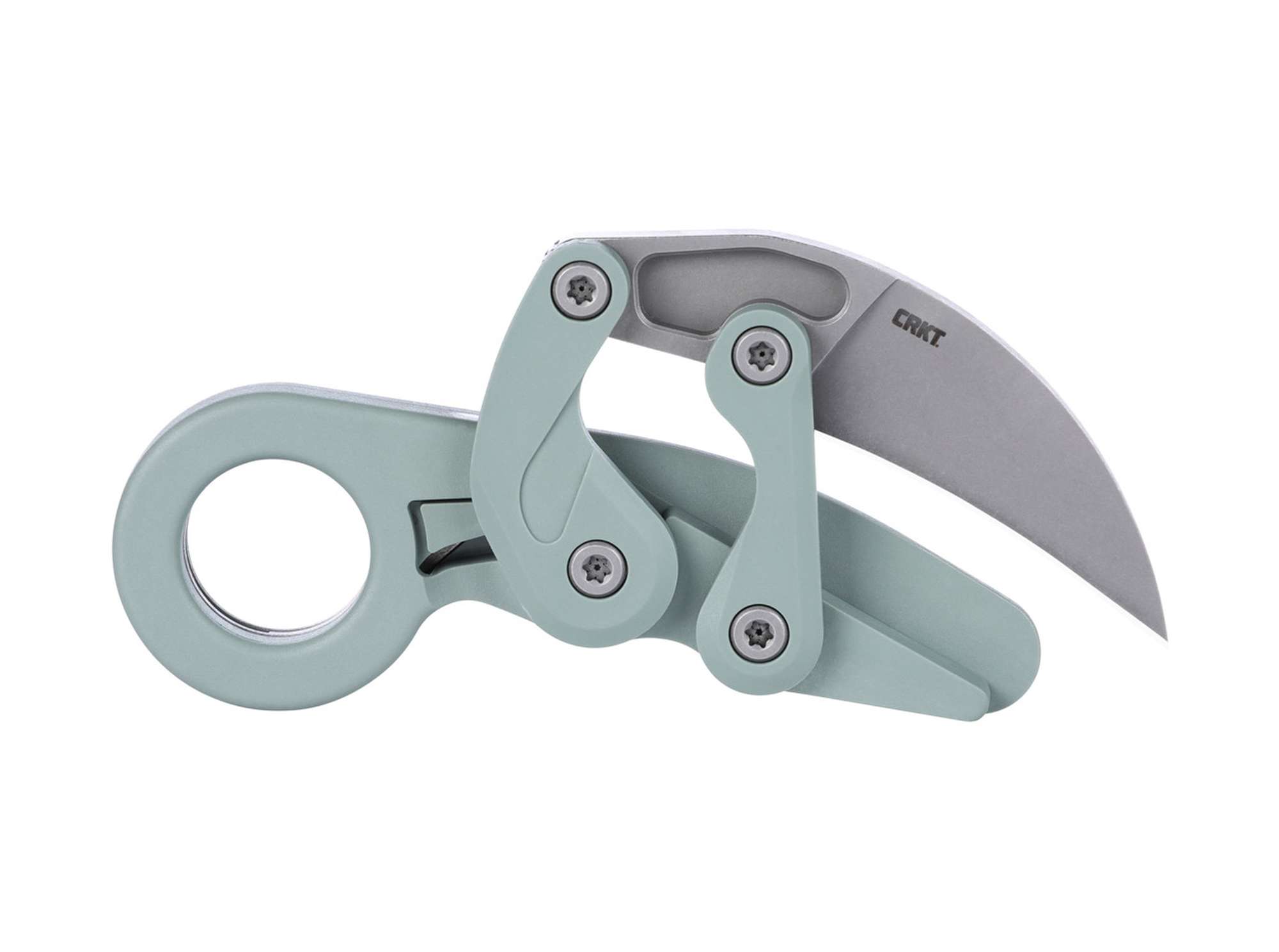 Briceag Provoke Grivory Green CRKT- Mecanism Kinematic, Lama Hawkbill