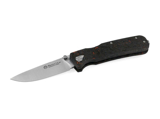 Briceag Pulse Droppoint Fatcarbon Dark Matter Black & Orange Maserin- Lama MagnaCut, Utilizare EDC