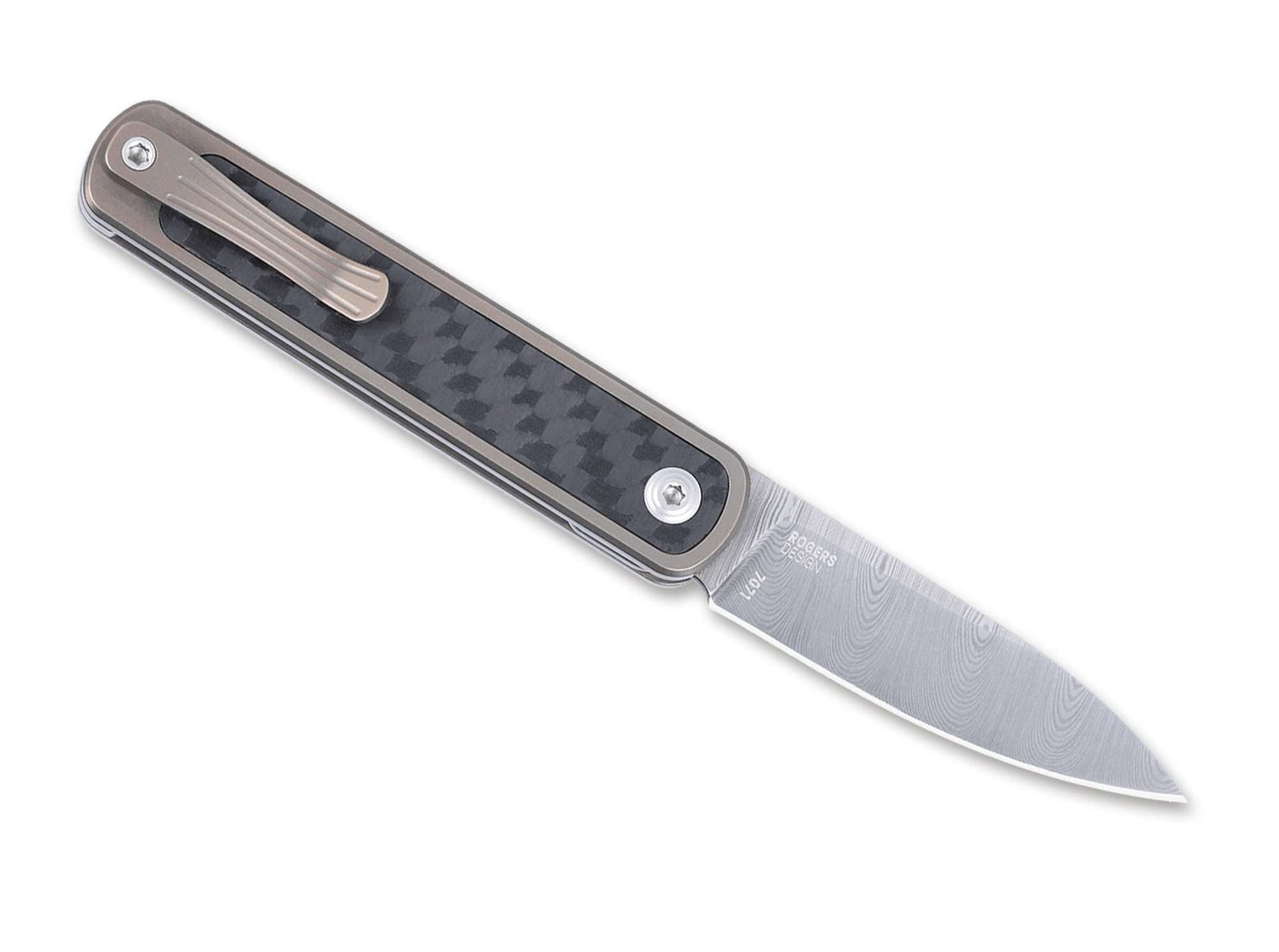 Briceag Pup Slip Joint CRKT- Lamă Damasteel, Mâner Titan