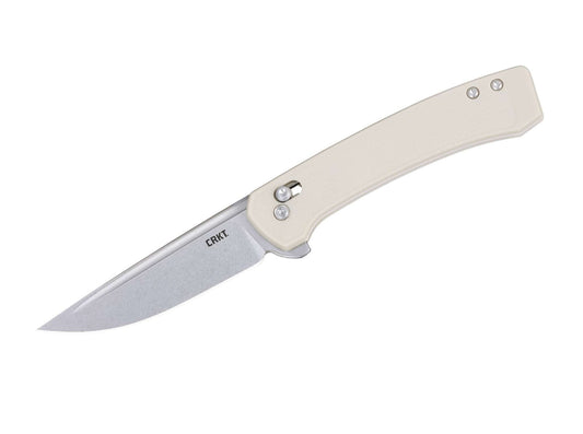 Briceag Q Compact Ivory GRN CRKT- Maner GRN Alb, Inchidere Crossbar