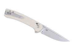 Briceag Q Compact Ivory GRN CRKT- Maner GRN Alb, Inchidere Crossbar