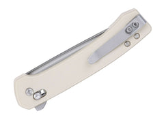Briceag Q Compact Ivory GRN CRKT- Maner GRN Alb, Inchidere Crossbar