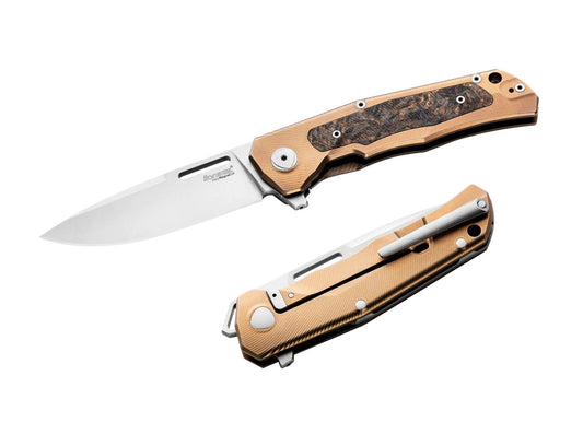 Briceag Q4ttro Ti Bronze CF LionSteel- Lama MagnaCut, Maner Titan