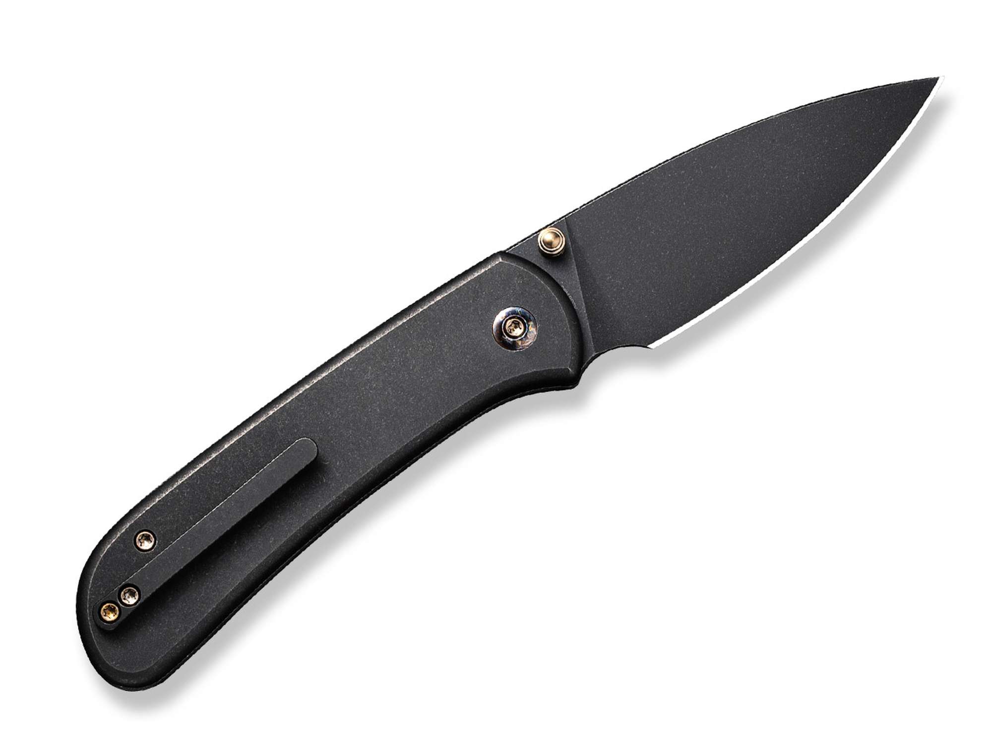 Briceag Qubit Titanium All Black WE Knife- Lama CPM-20CV, Maner Titan