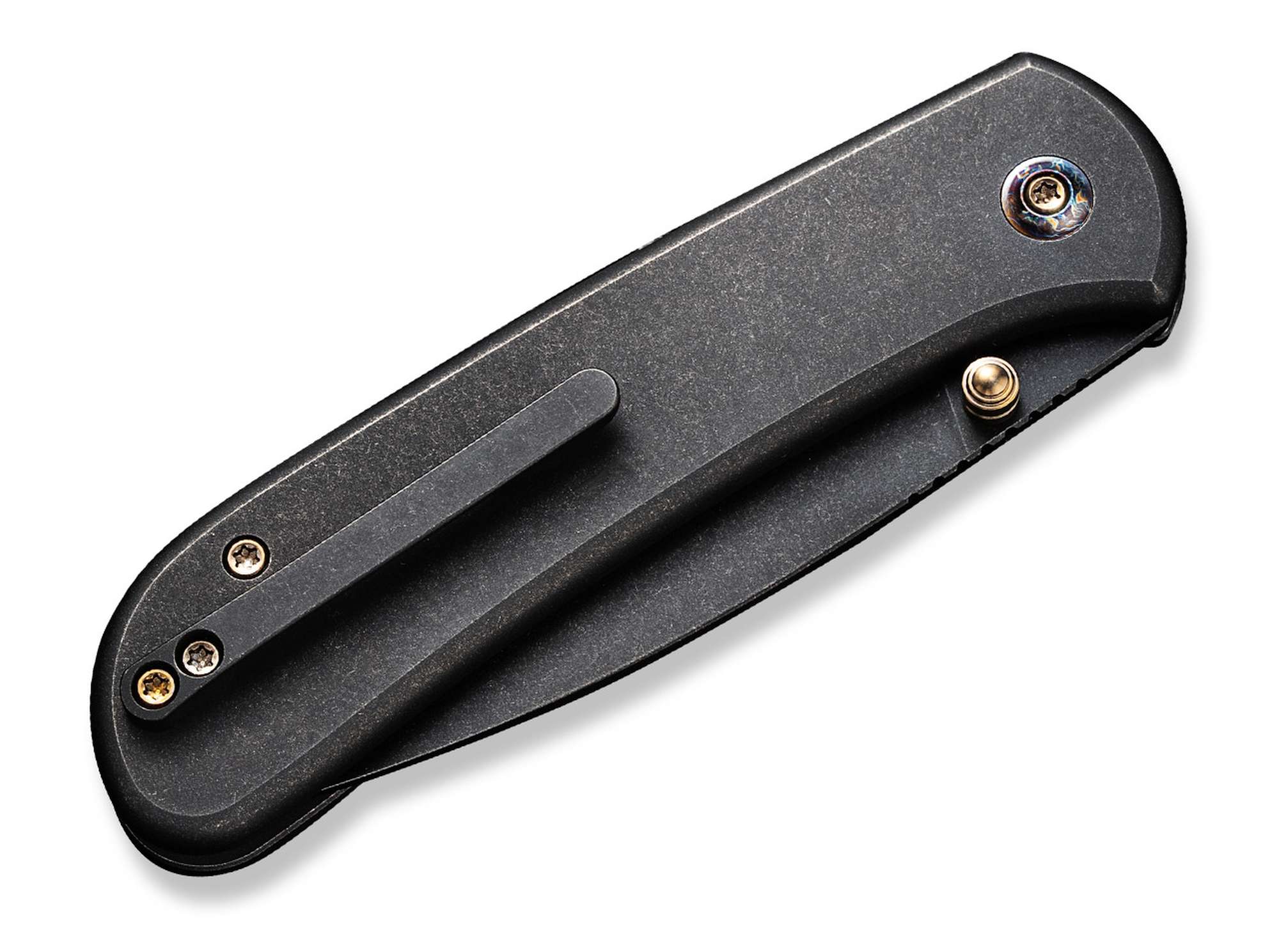Briceag Qubit Titanium All Black WE Knife- Lama CPM-20CV, Maner Titan
